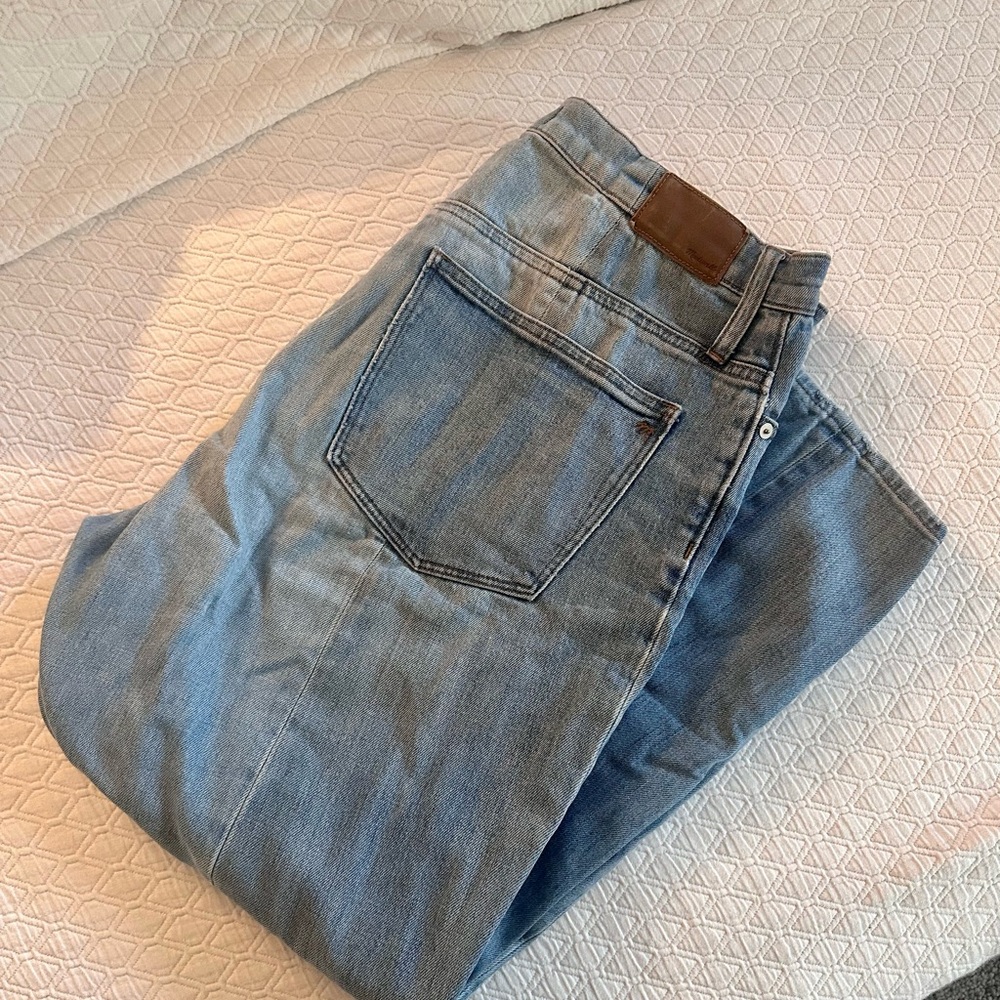 Madewell seamed barrel/wide leg Jeans